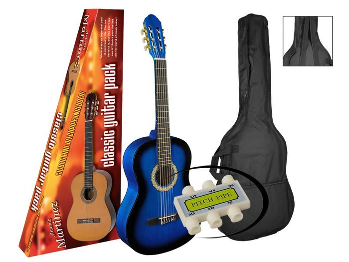 long hoofdstuk correct A. Martinez Spaanse 4/4 gitaar met hoes en stemfluit, redburst -  Muziekinstrumenten online winkel | Instruments Online webshop
