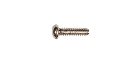 Schakelaar boutje, 3,4x12mm, 4 stuks, dome head, 6-32 thread for USA lever switches, nickel