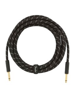 Fender DeLuxe Series instrument cable, 15 ft (ca 450 cm) Black Tweed