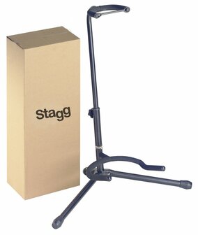 Stagg SG-50 gitaarstandaard, hoog model, zwart, omdoos van 10 stuks