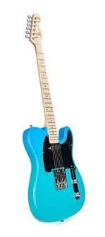 SX Modern Series TE style electric guitar with gigbag, Blue Glow