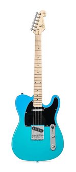 SX Modern Series TE style electric guitar with gigbag, Blue Glow