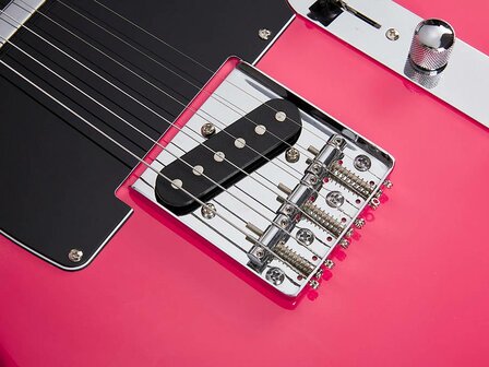 SX Modern Series TE style electric guitar with gigbag, Pink Twilight