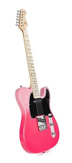 SX Modern Series TE style electric guitar with gigbag, Pink Twilight