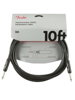 Fender Professional Series instrument cable, 3 meter zwart