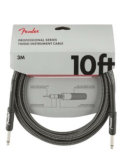 Fender Professional Tweed instrument cable, 3 meter grey tweed