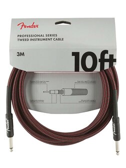 Fender Professional Tweed instrument cable, 3 meter red tweed