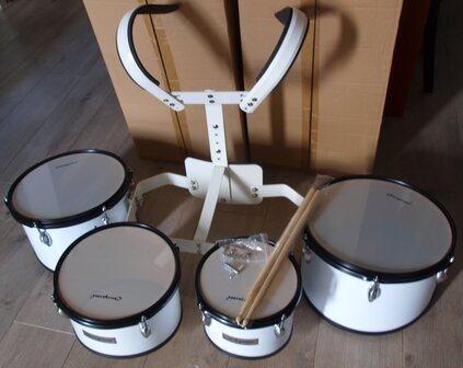 4-delige marching drumset met draagstel