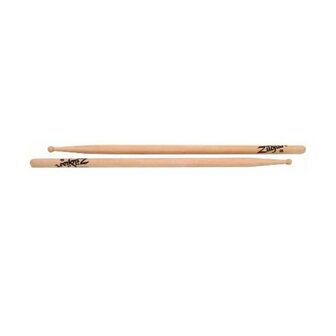 Zildjian 6AWN Hickory Series 6A Wood Tip Drum Sticks