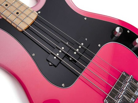 SX Modern Series PB style electric bass guitar with gigbag, , pink twilight