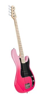 SX Modern Series PB style electric bass guitar with gigbag, , pink twilight