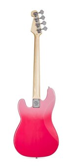 SX Modern Series PB style electric bass guitar with gigbag, , pink twilight