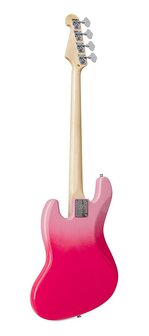 SX Modern Series JB style electric bass guitar with gigbag, pink twilight