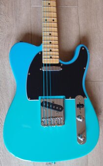 SX Modern Series TE style electric guitar with gigbag, Blue Glow