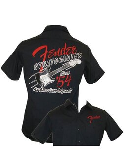 Fender Workshirt 1954 Strat, navy, maat XL