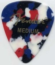 Fender medium pick celluloyd, 6 stuks in 3 kleuren / 6 plectrums