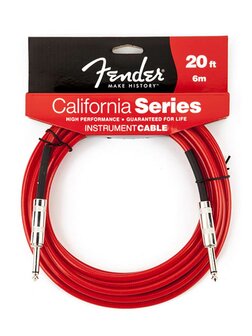 Fender California instrumentkabel, 6 meter candy apple red