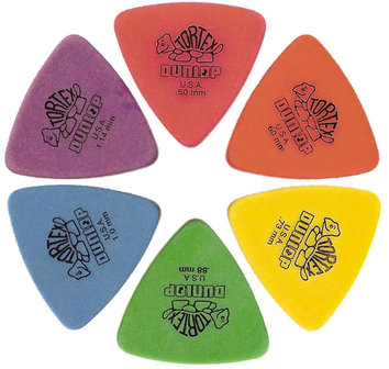 Dunlop Tortex Triangle plectrum in diverse maten