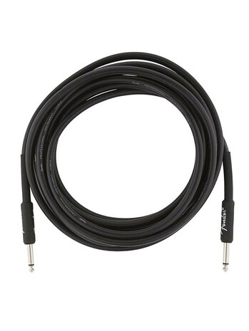 Fender Professional Series instrument cable, 4.5 m black, zwarte gitaarkabel