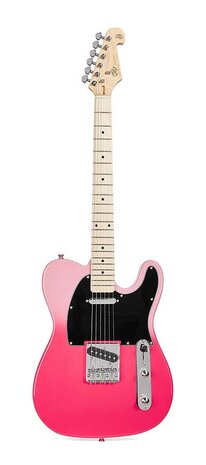 SX Modern Series TE style electric guitar with gigbag, Pink Twilight