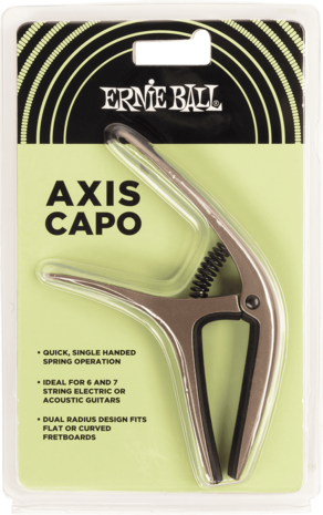 Ernie Ball Axis Capo, Tin voor nylon- en staalsnarige gitaar