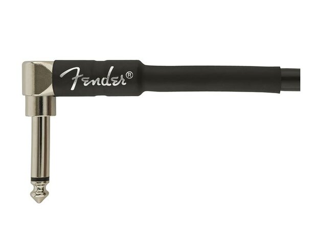 Fender Professional Series instrument cable, haaks 3 meter zwart