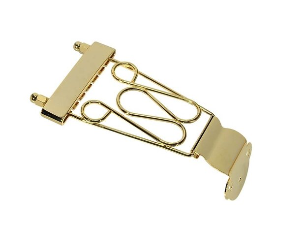 Tailpiece voor semi-ac guitar, chroom of goud