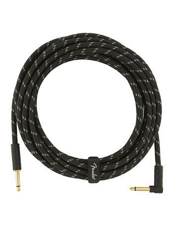 Fender DeLuxe Series 5,5 meter instrumentkabel, black tweed