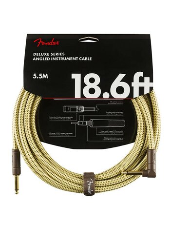 Fender DeLuxe Series 5,5 meter instrumentkabel, yellow tweed