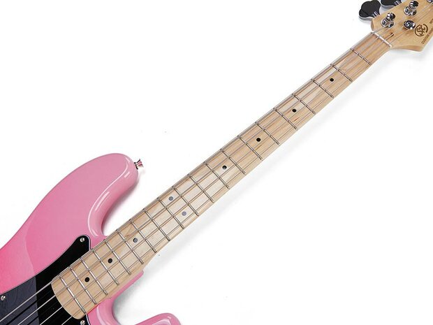 SX Modern Series PB style electric bass guitar with gigbag, , pink twilight