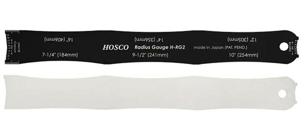 Hosco Japan stainless steel fingerboard radius gauge + string height check