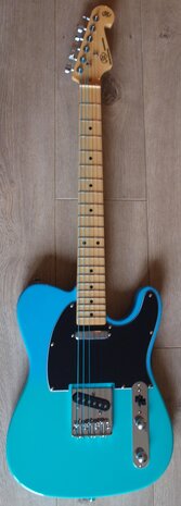 SX Modern Series TE style electric guitar with gigbag, Blue Glow