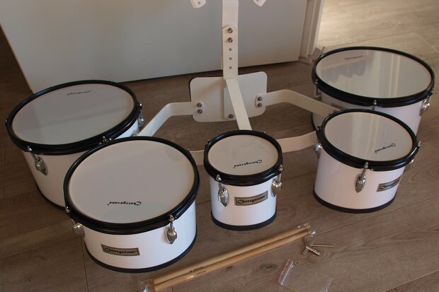 5-delige marching drumset met draagstel