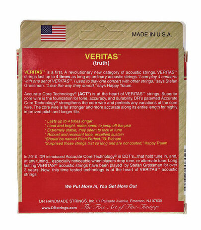 DR Veritas snarenset Acoustic Phosphor Bronze, 12-54